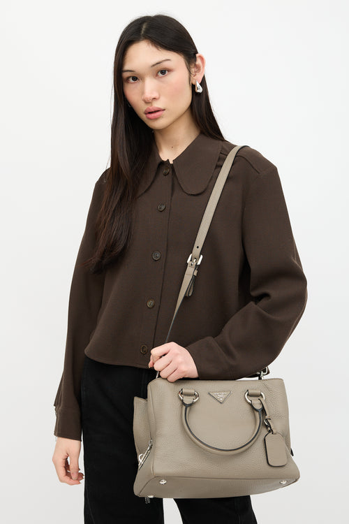 Prada Daino Leather Tote Bag