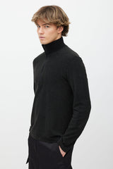 Prada Dark Grey & Black Fleece Quarter Zip Sweater