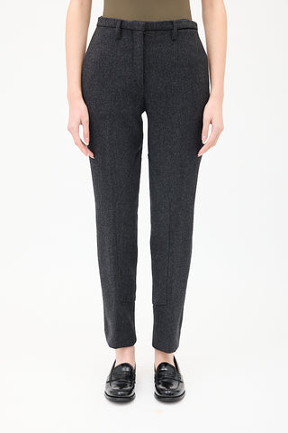 Prada Dark Grey Wool Riding Trouser