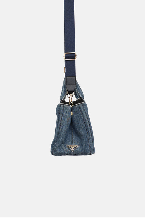 Prada Denim Canapa Tote Bag