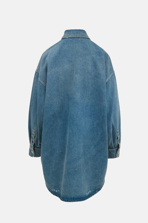 Prada Denim Oversized Logo Shirt