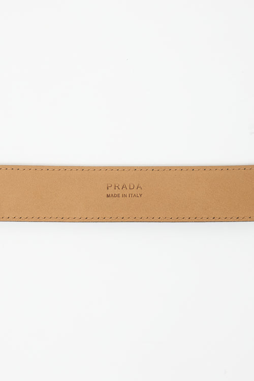 Prada Distressed Leather Belt