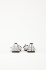 Prada Leather Rhinestone Flat