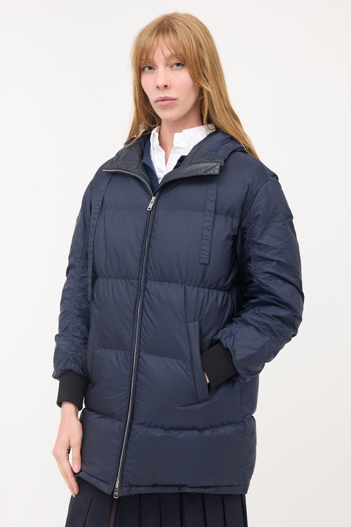 Prada Down Hooded Puffer Coat