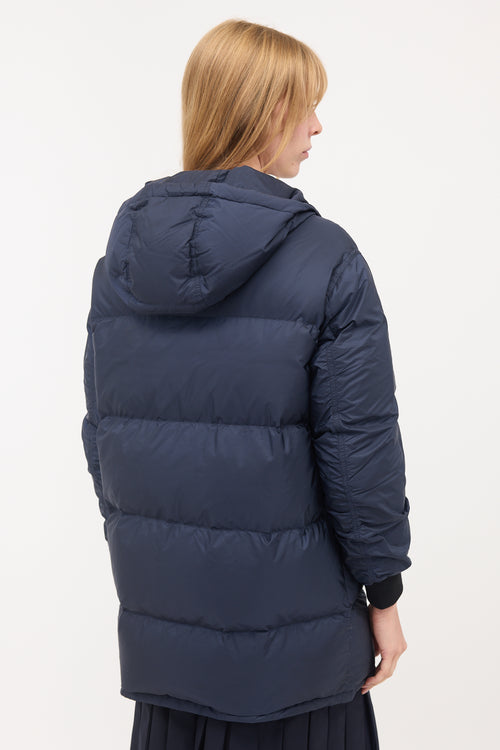Prada Down Hooded Puffer Coat