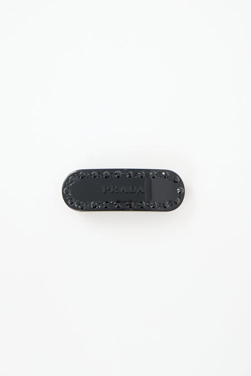 Prada Embellished Plexiglass Hair Clip