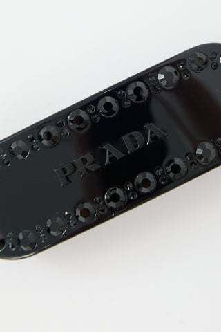 Prada Embellished Plexiglass Hair Clip