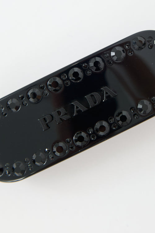 Prada Embellished Plexiglass Hair Clip