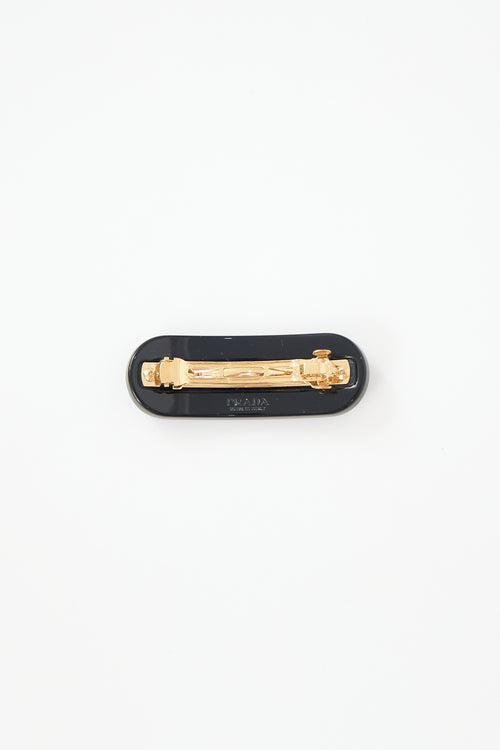 Prada Embellished Plexiglass Hair Clip
