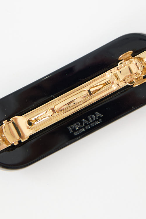 Prada Embellished Plexiglass Hair Clip
