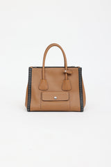 Prada Embroidered Twin Pocket Tote Bag