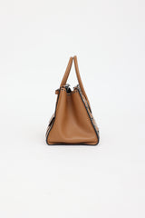 Prada Embroidered Twin Pocket Tote Bag