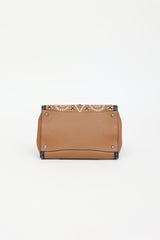 Prada Embroidered Twin Pocket Tote Bag