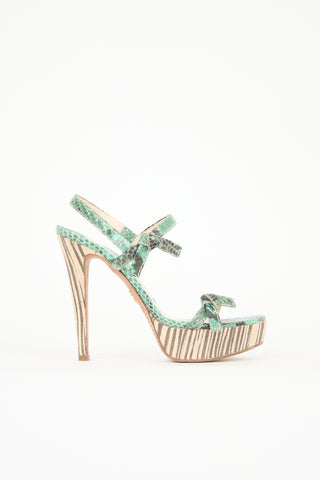Prada Exotic Leather Platform Heel