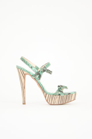 Prada Exotic Leather Platform Heel