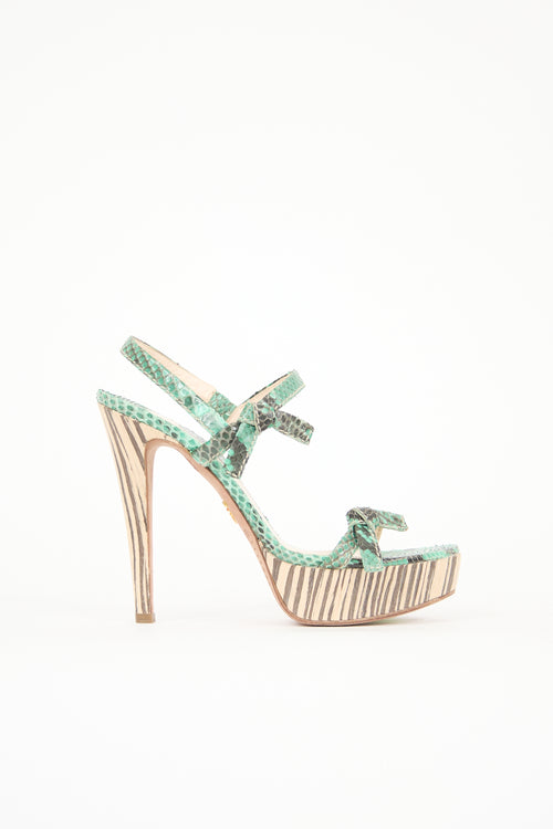 Prada Exotic Leather Platform Heel