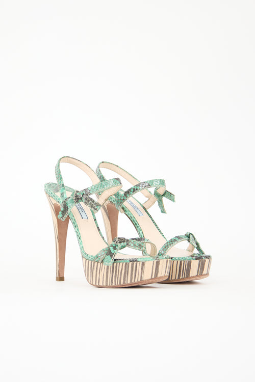 Prada Exotic Leather Platform Heel