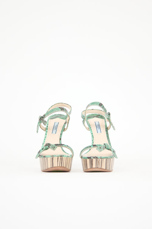 Prada Exotic Leather Platform Heel