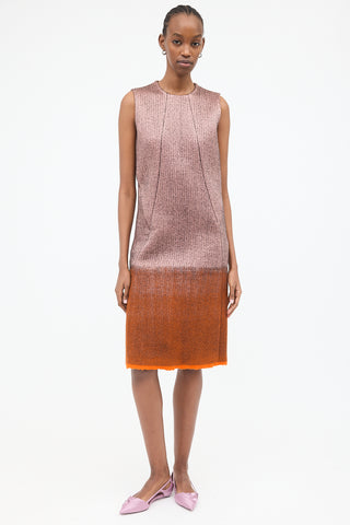 Prada FW 2007 Silk & Wool Two Tone Dress