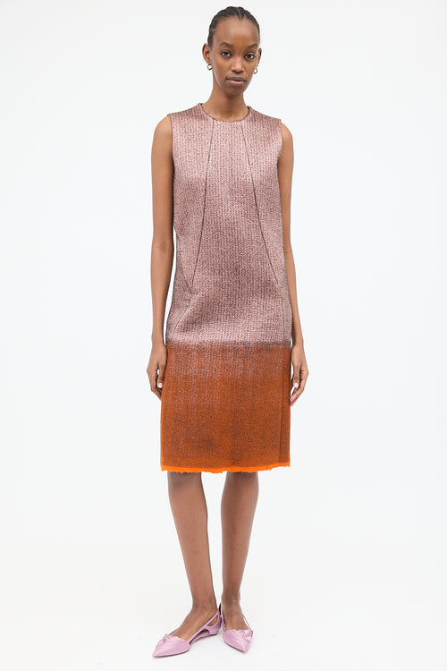Prada FW 2007 Silk & Wool Two Tone Dress