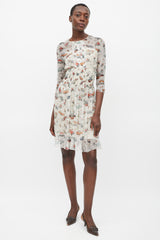 Prada FW 2012 Cream & Multicolour Car Printed Dress
