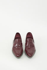 Prada FW 2015 Burgundy & Grey Leather Bubble Loafer