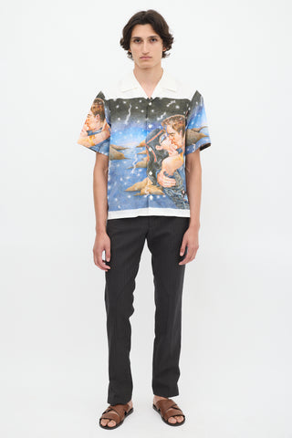 Prada FW 2016 Blue & Multicolour Impossible True Love Shirt