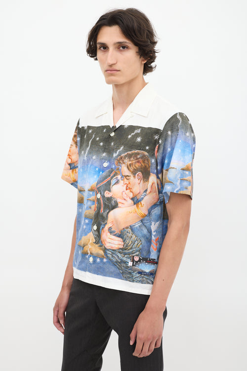 Prada FW 2016 Blue & Multicolour Impossible True Love Shirt