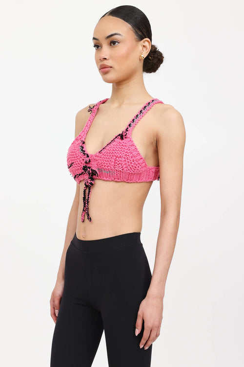 Prada FW17 Wool Knit Bralette Top