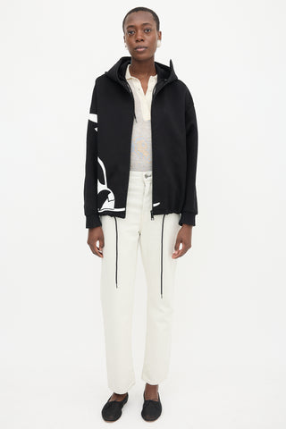 Prada FW 2018 Graphic Zip Hoodie