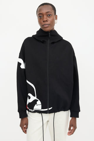Prada FW 2018 Graphic Zip Hoodie