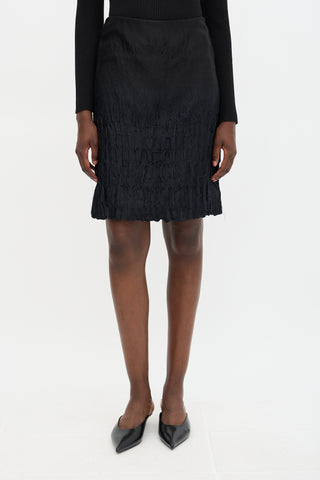 Prada Fall 2007 Crinkled Silk Skirt