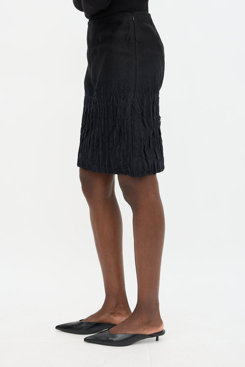 Prada Fall 2007 Crinkled Silk Skirt