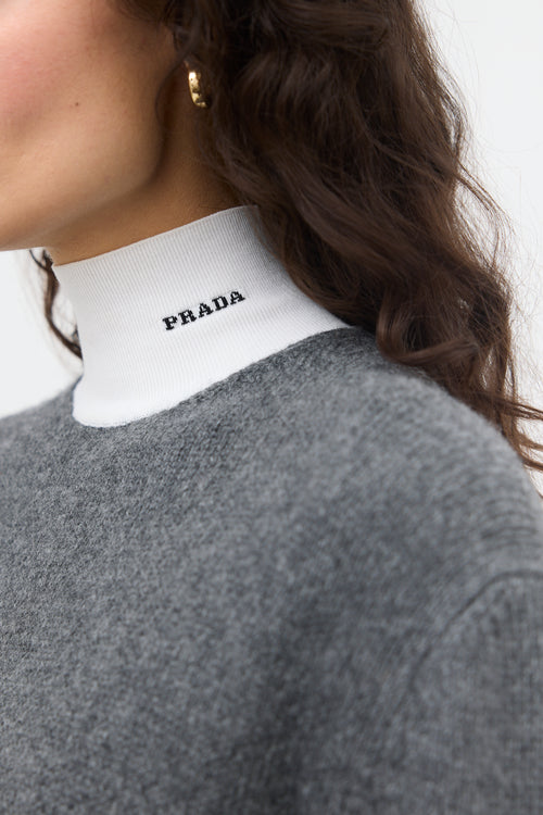 Prada Fall 2022 Logo Wool Sweater