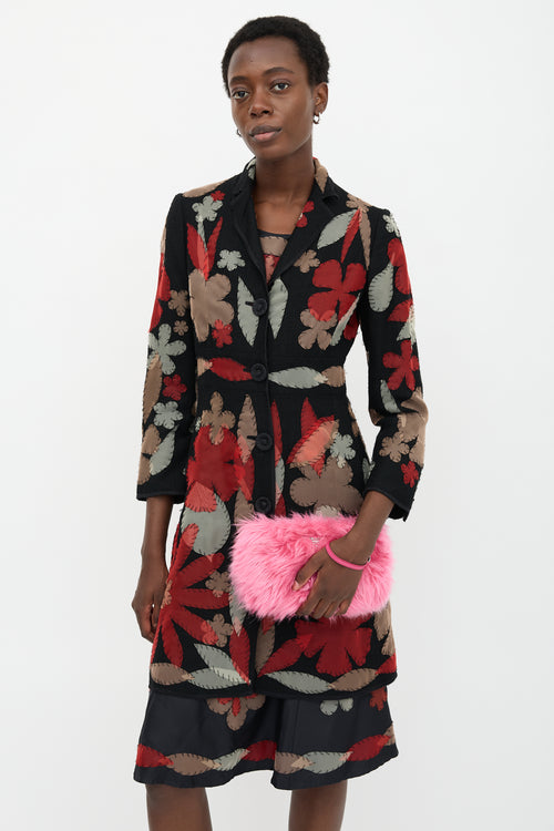 Prada Faux Fur Clutch