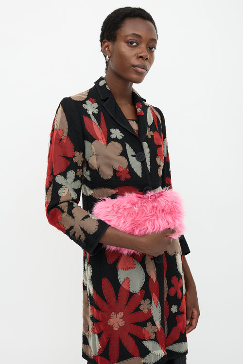 Prada Faux Fur Clutch