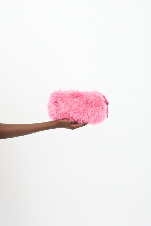 Prada Faux Fur Clutch