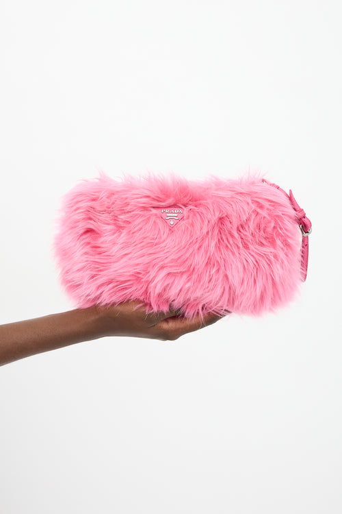 Prada Faux Fur Clutch