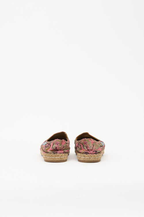 Prada Floral Brocade Espadrille Flat