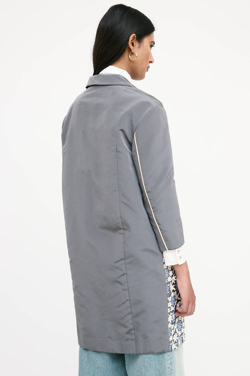 Prada Silk Floral Crochet Coat