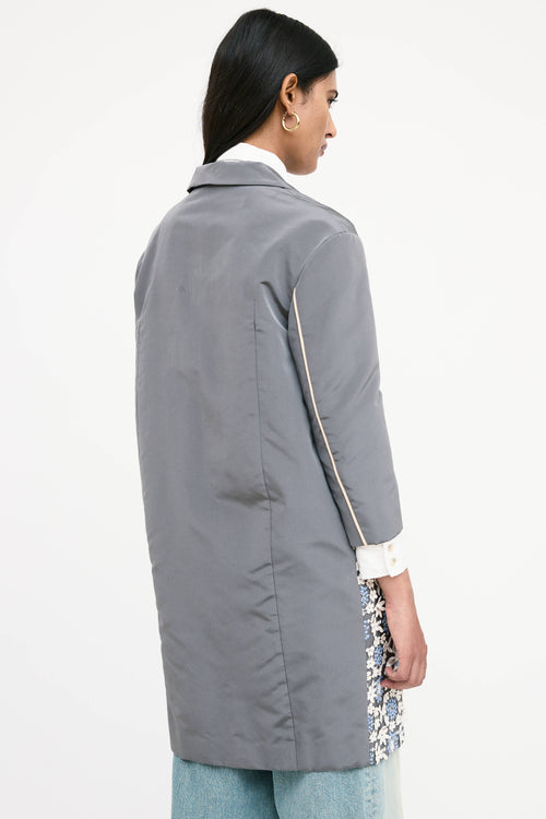 Prada Silk Floral Crochet Coat