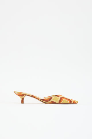 Prada Satin Pointed Toe Mule