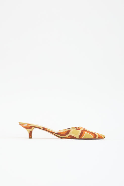 Prada Satin Pointed Toe Mule