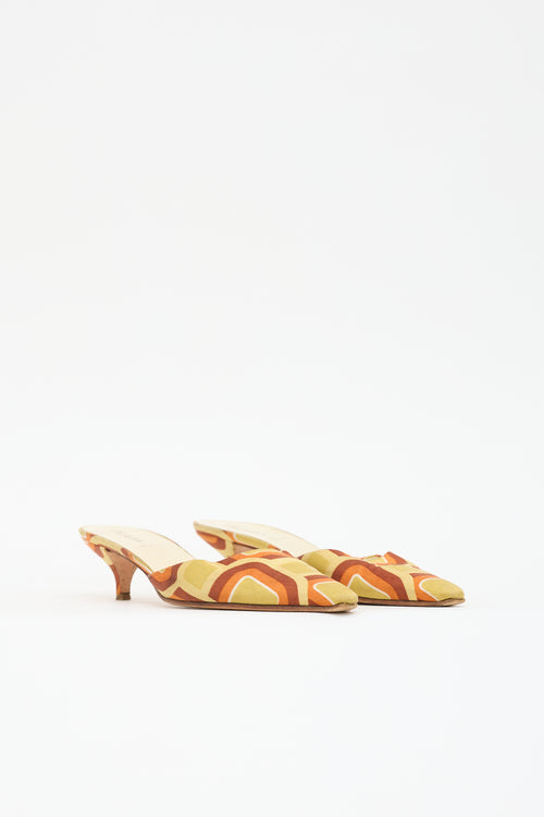 Prada Satin Pointed Toe Mule