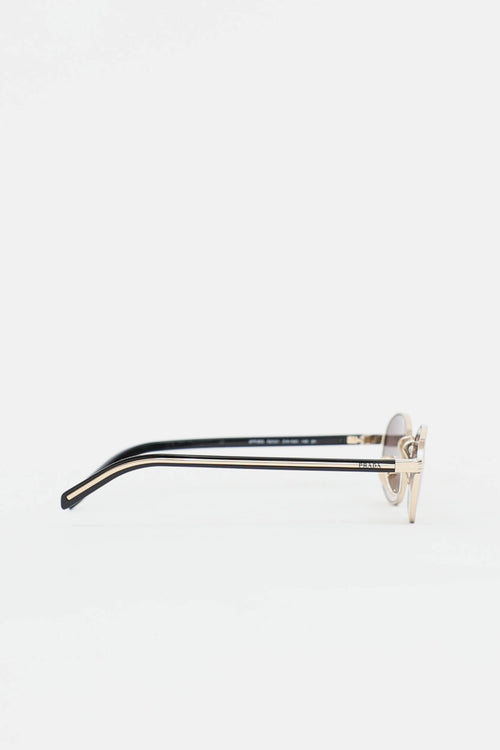 Prada Gold Black SPRB53 Sunglasses