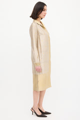 Prada Gold Silk & Lurex Paisley Brocade Coat