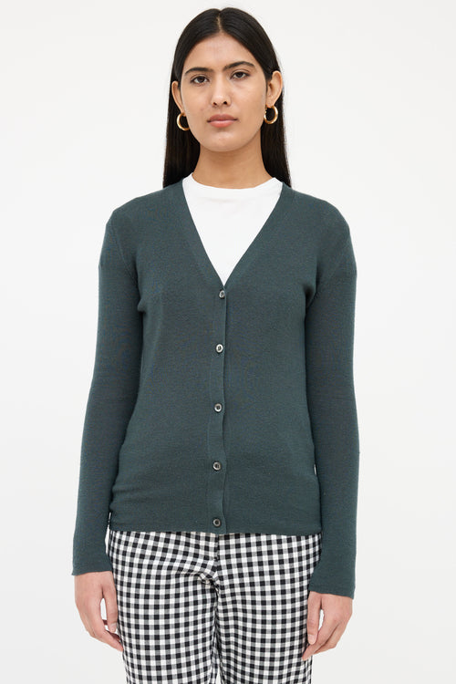 Prada Knit Button Cashmere & Silk Cardigan