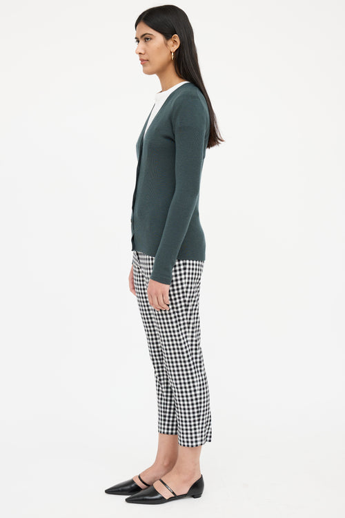 Prada Knit Button Cashmere & Silk Cardigan