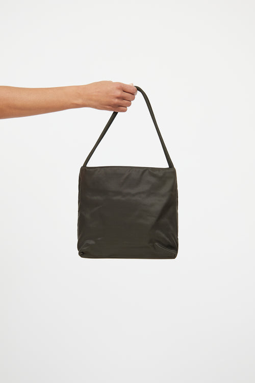 Prada Green Tessuto Nylon Tote Bag