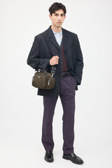 Prada Khaki Green Nylon Cargo Pocket Crossbody Bag